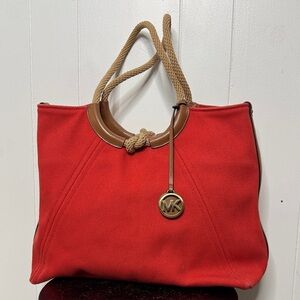 Michael Kors isla terracotta ring shoulder tote new